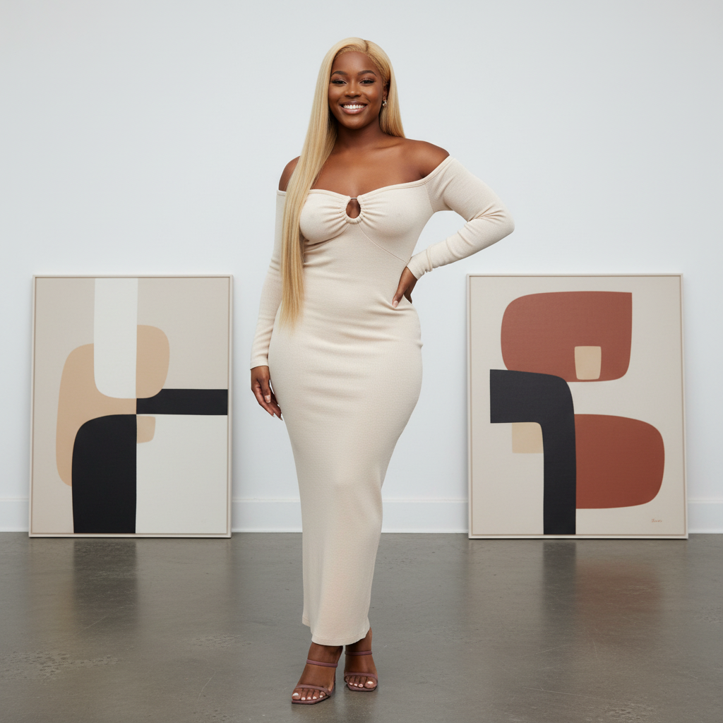 Off The Shoulder Knit Dress