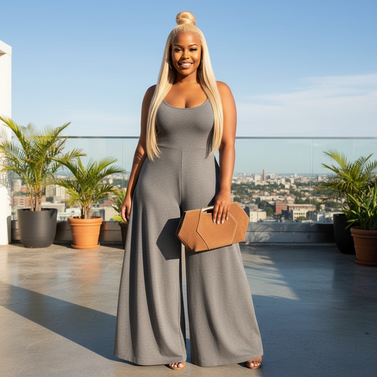 Halter Neck Wide Leg Jumper - **FEATURE**