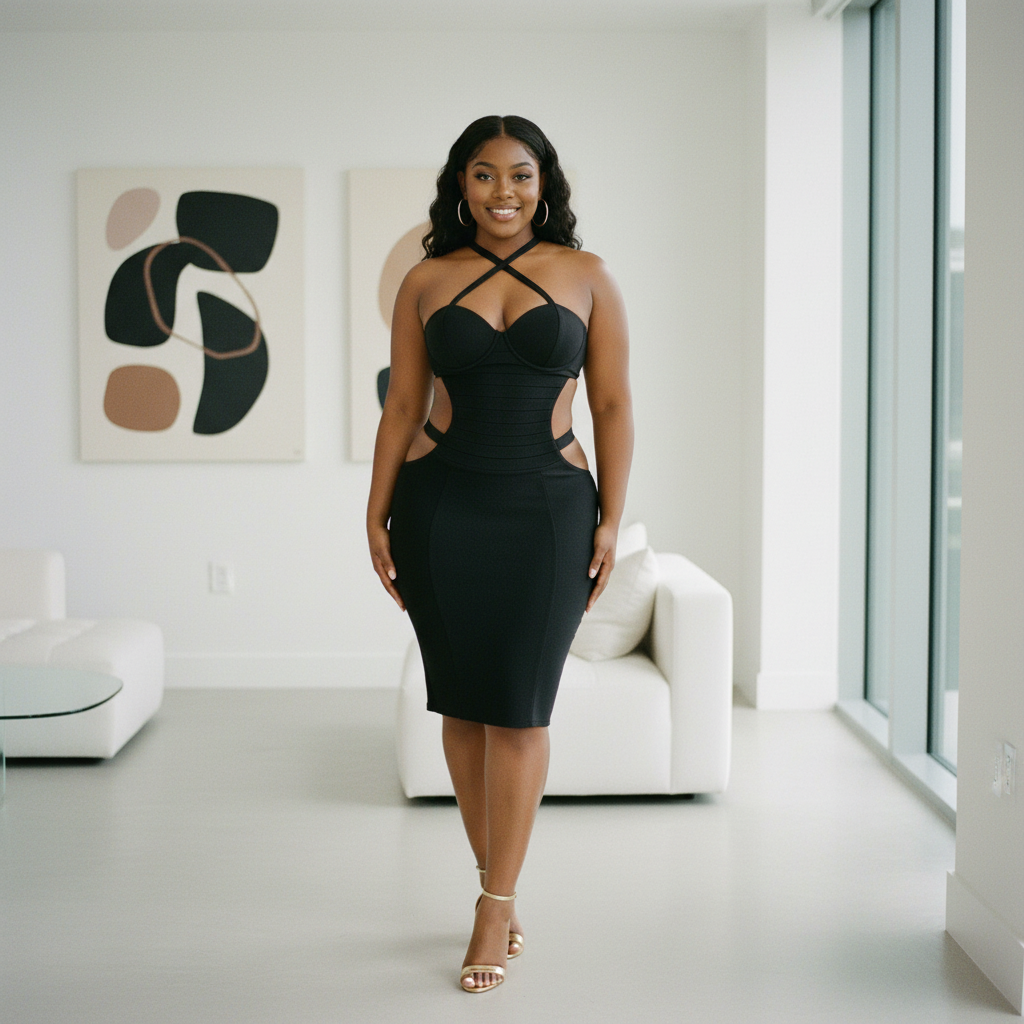 Halter Cutout Bodycon Dress- ALMOST SOLD OUT!!!