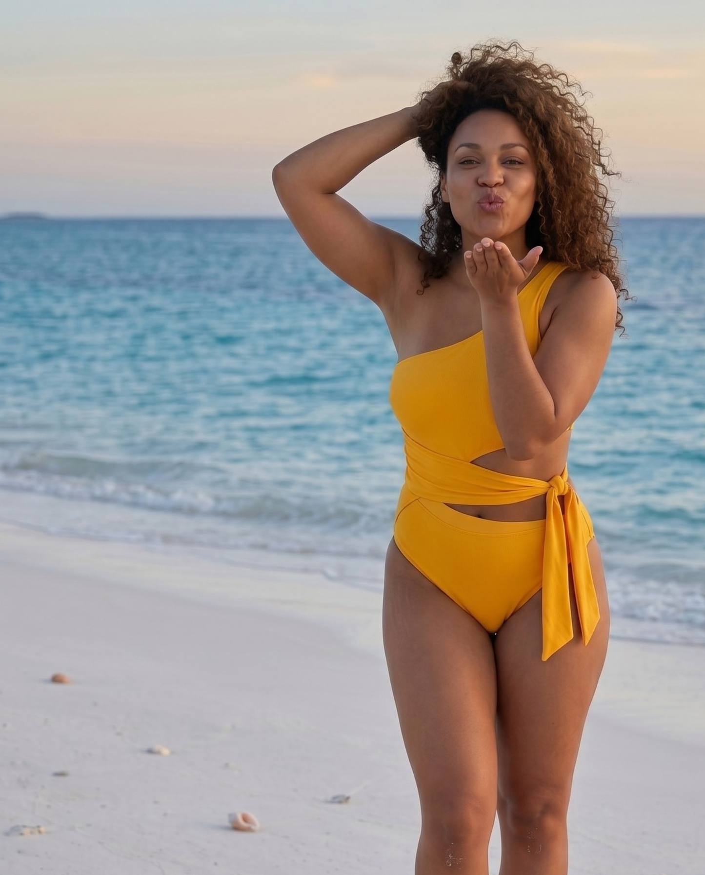 One Piece swimsuit with Sash Tie