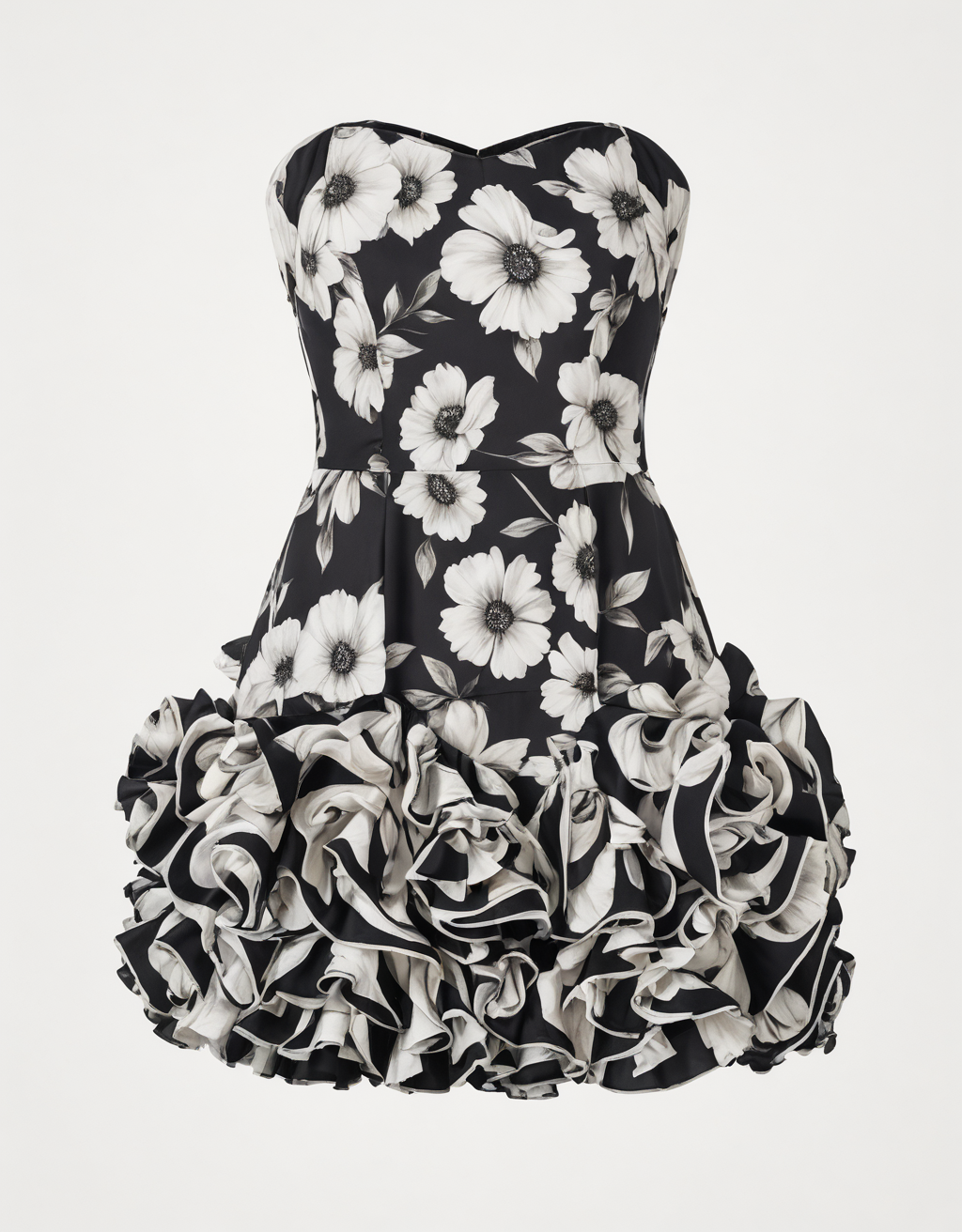 Floral Strapless Dress